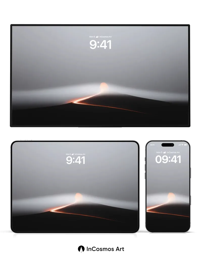 Luminous Ridge Wallpaper with Ethereal Veil