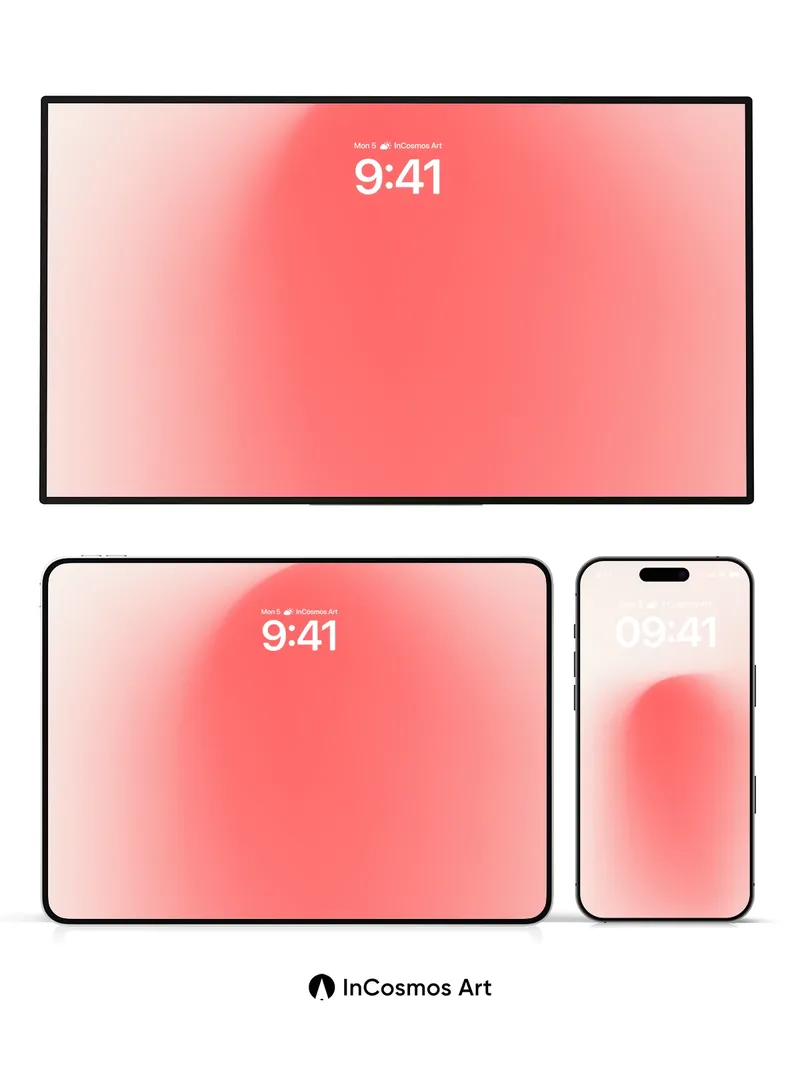 Blushing Horizon Wallpaper with Soft Edge