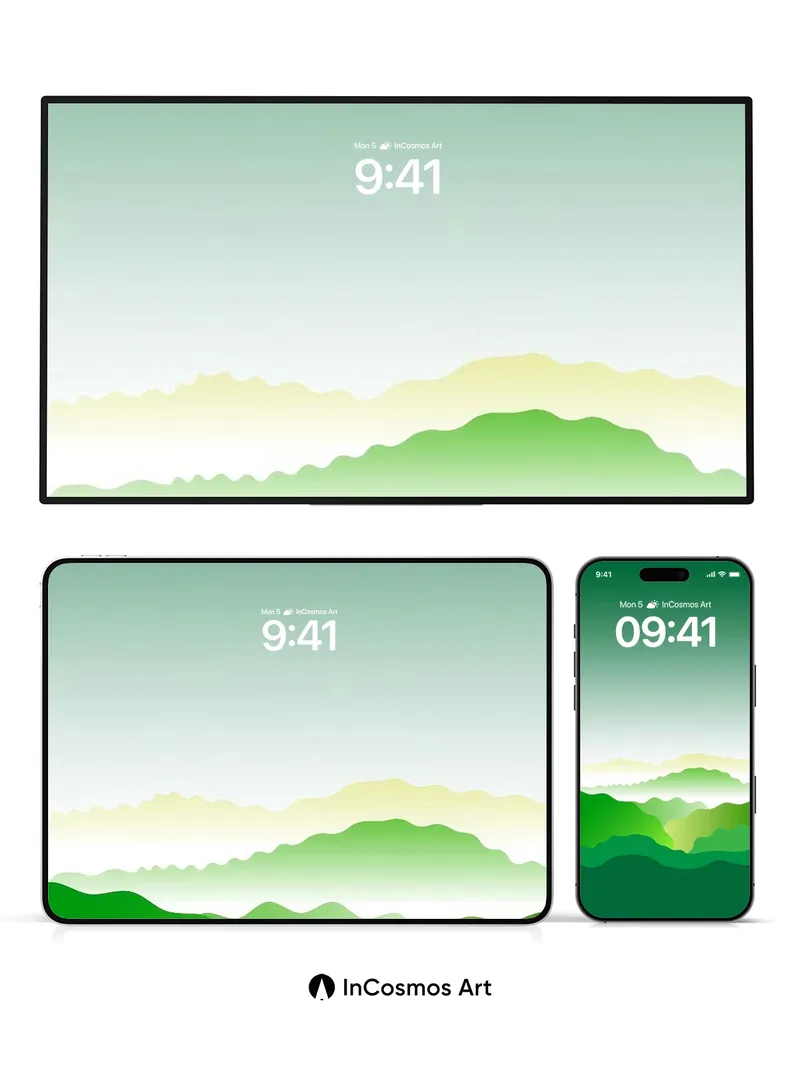 Serenity Ridge Wallpaper with Ethereal Hues