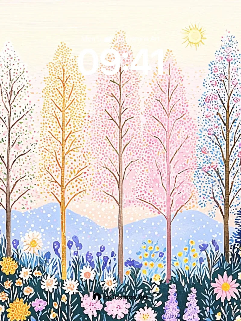 Whispering Grove Wallpaper with Starlight Canopy