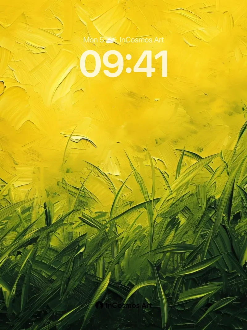 Golden Hush Wallpaper with Living Grass