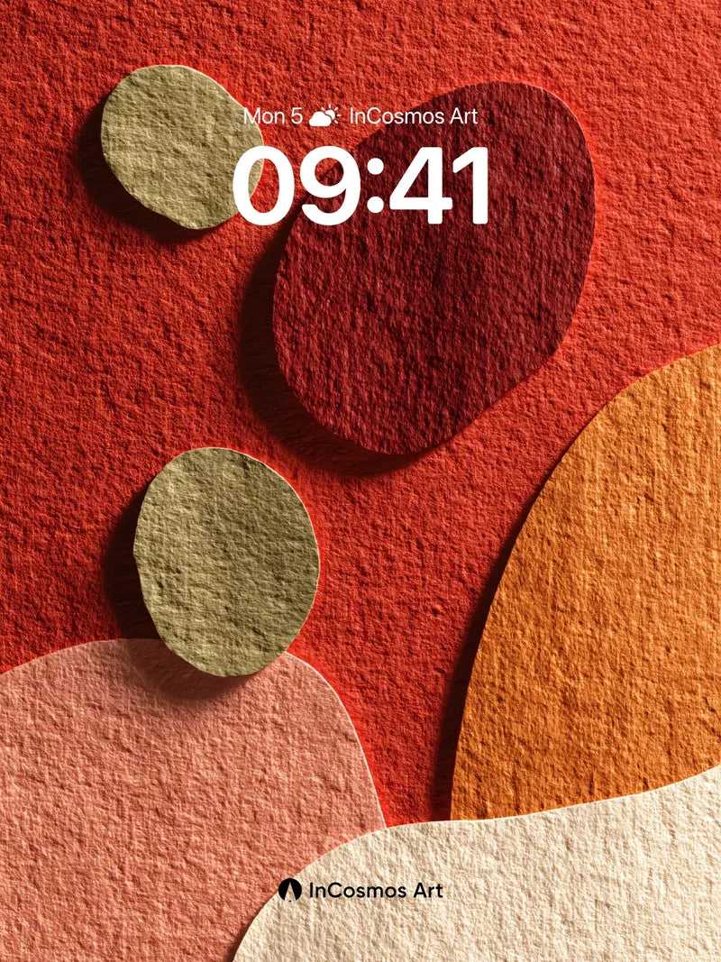 Earthy Hush Wallpaper with Textured Circles