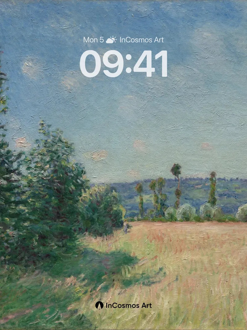 Golden Hush Wallpaper with Sunlit Fields