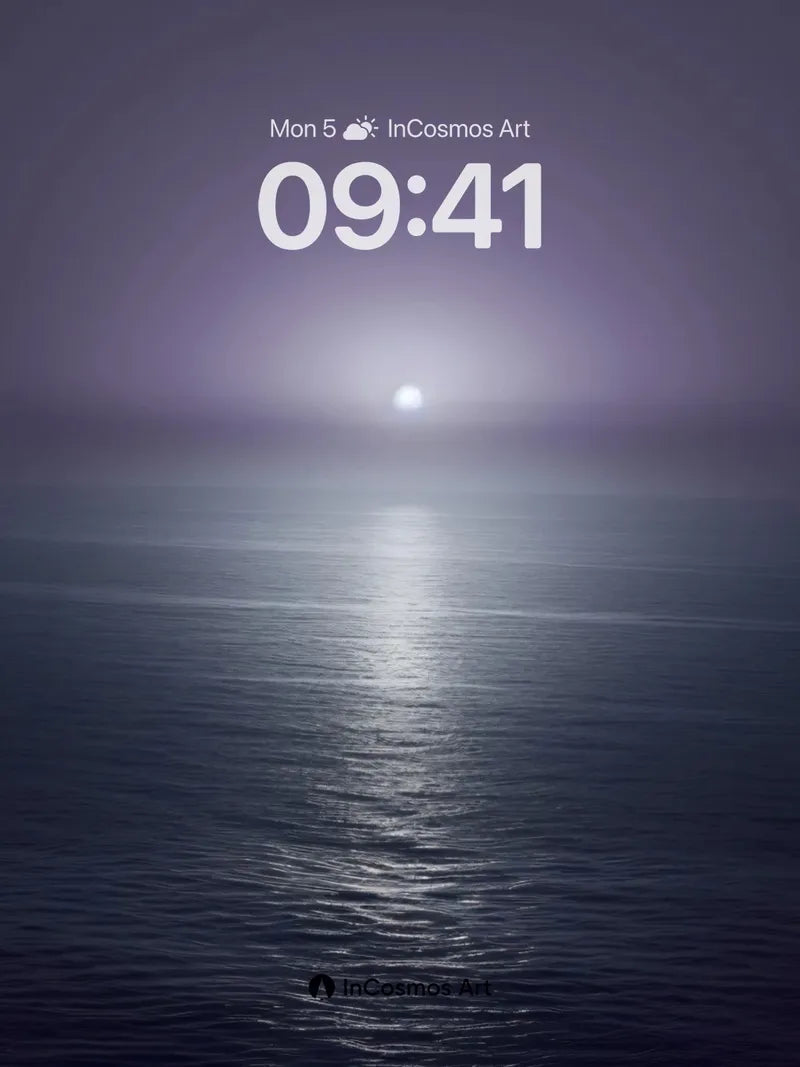 Lunar Hush Wallpaper with Silent Reflections