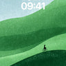 Serenity Ridge Wallpaper with Silent Cyclist wallpaper for iPhone, iPad & Mac