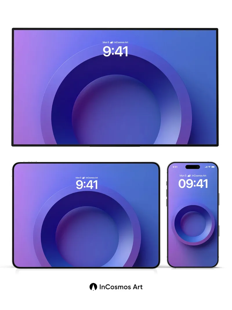 Luminous Void Wallpaper with Floating Ring