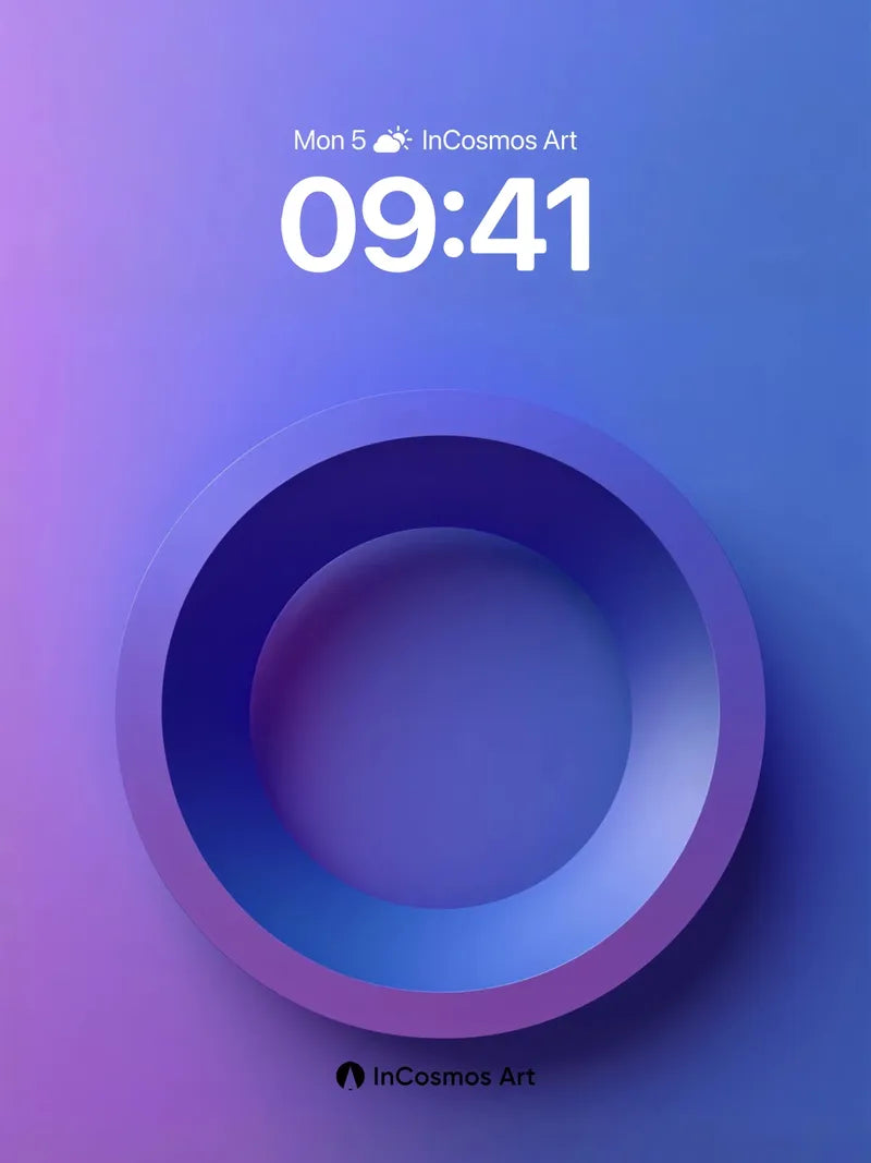 Luminous Void Wallpaper with Floating Ring