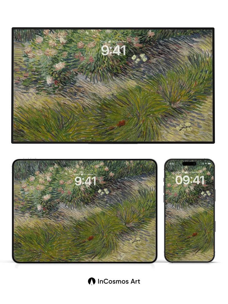 Whispering Garden Wallpaper with Dappled Light