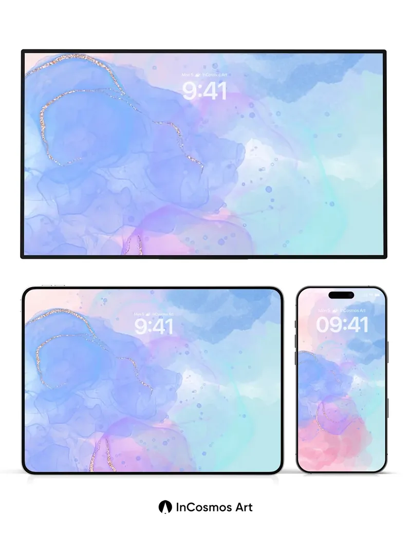 Luminous Veil Wallpaper with Golden Traces