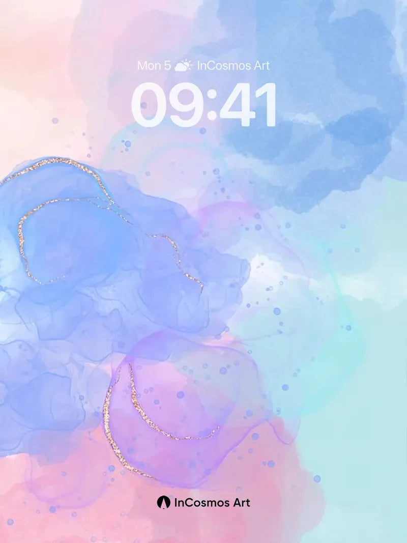 Luminous Veil Wallpaper with Golden Traces