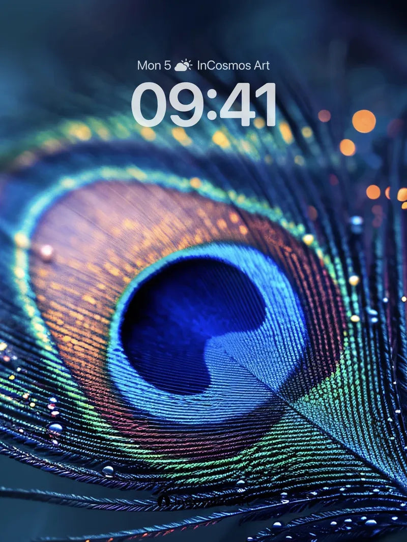 Iridescent Eye Wallpaper with Dewdrop Whispers