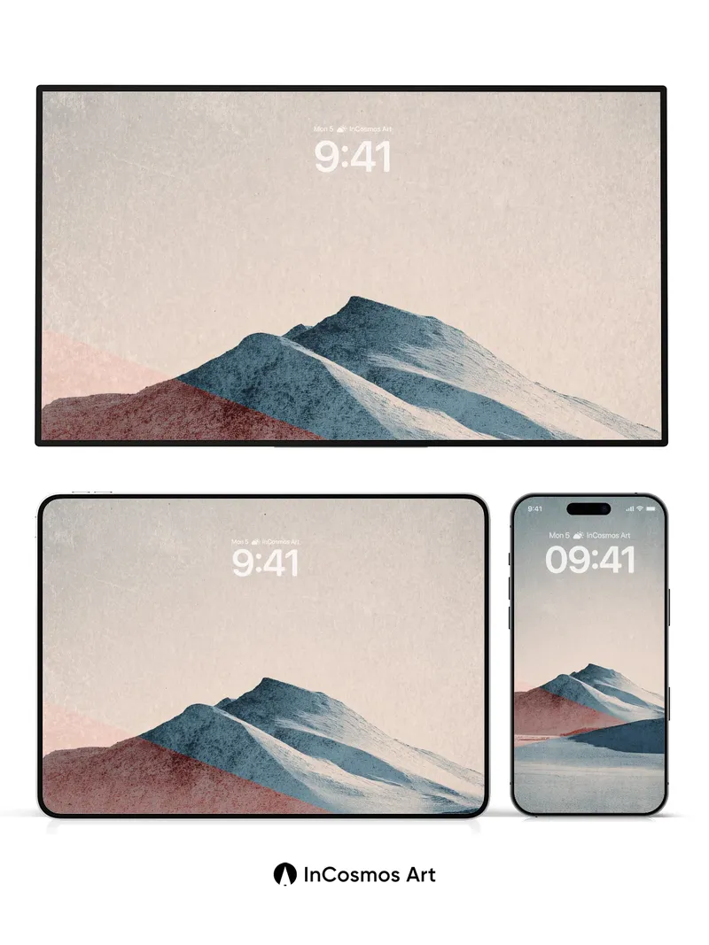 Serenity Peaks Wallpaper with Frost Whisper