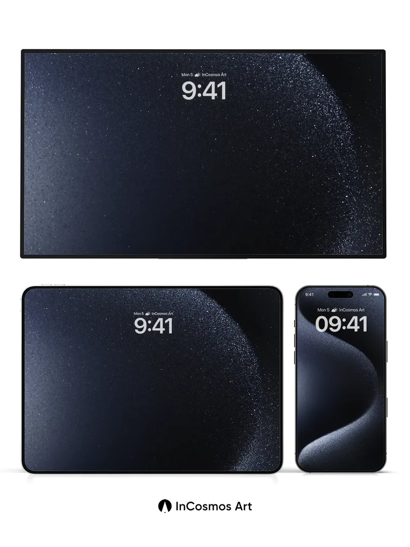 Midnight Wave Wallpaper with Starlight Dust