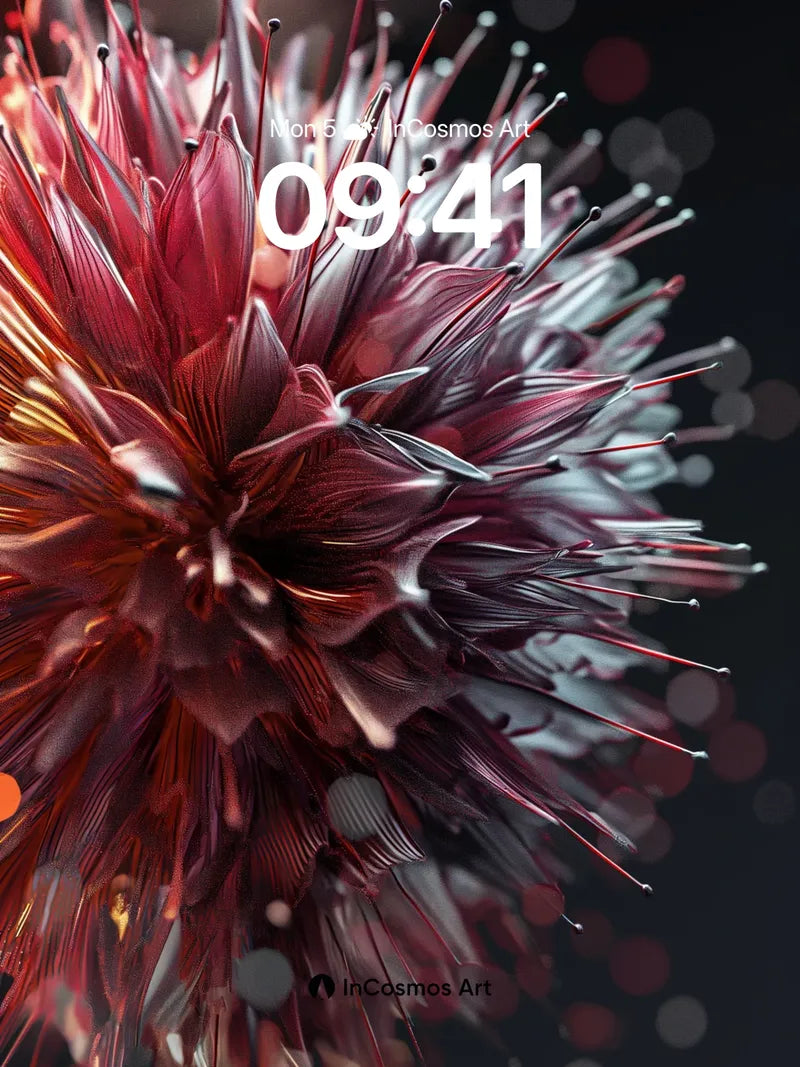 Obsidian Bloom Wallpaper with Electric Filaments wallpaper for iPhone, iPad & Mac