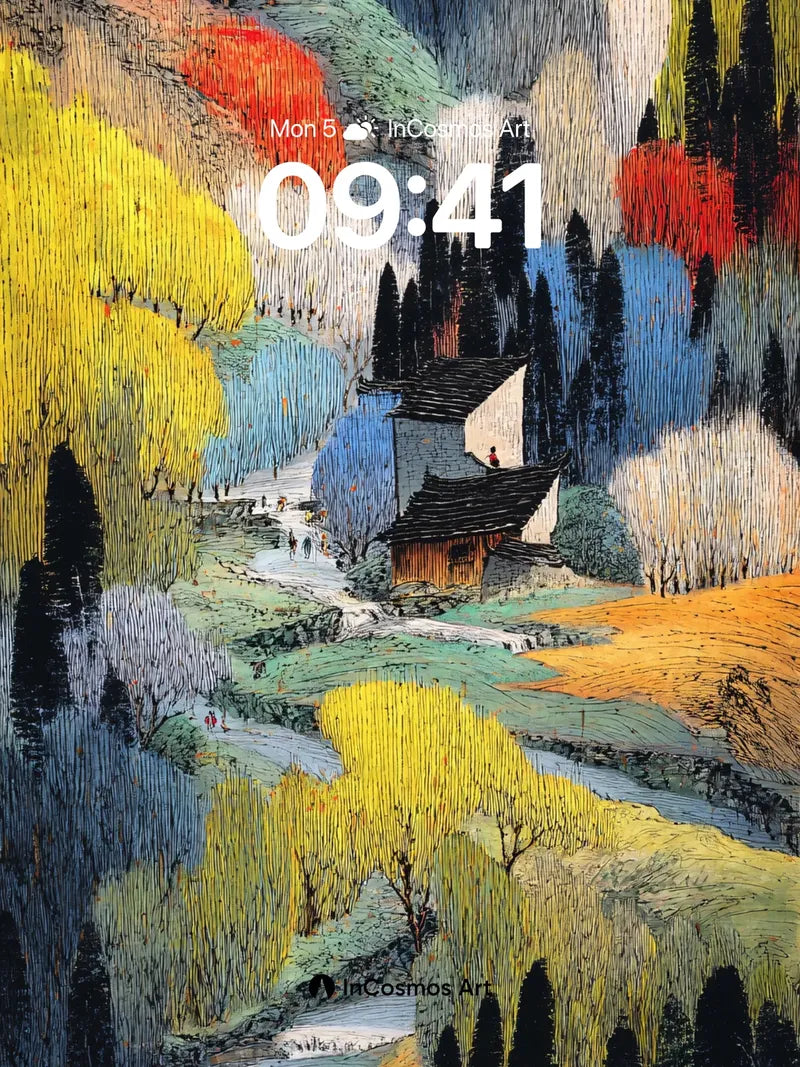 Whispering Forest Wallpaper with Textured Canopy