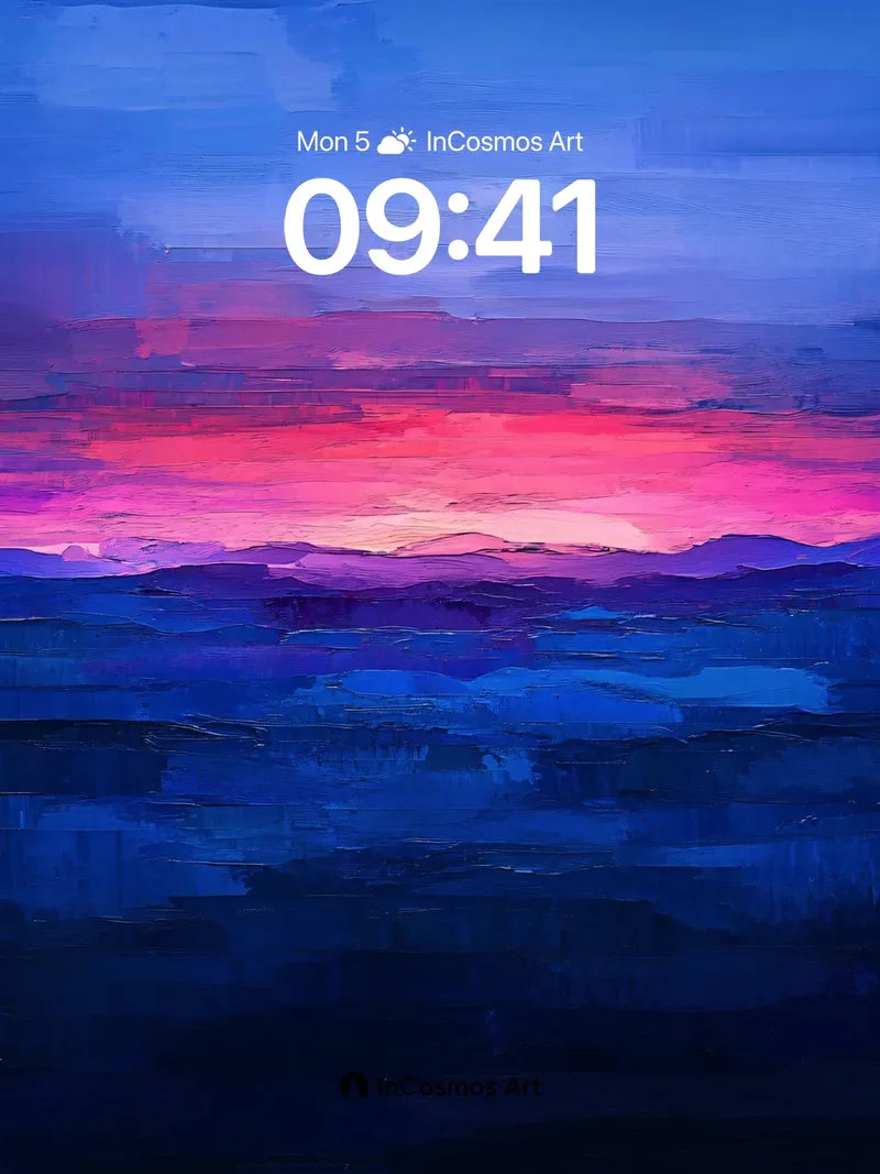 Crimson Horizon Wallpaper with Midnight Hush