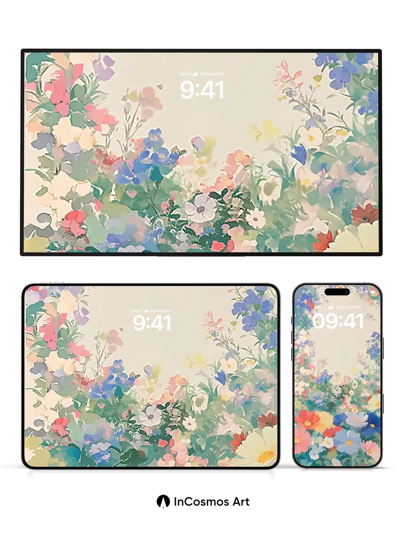 Whispering Bloom Wallpaper with Ethereal Light