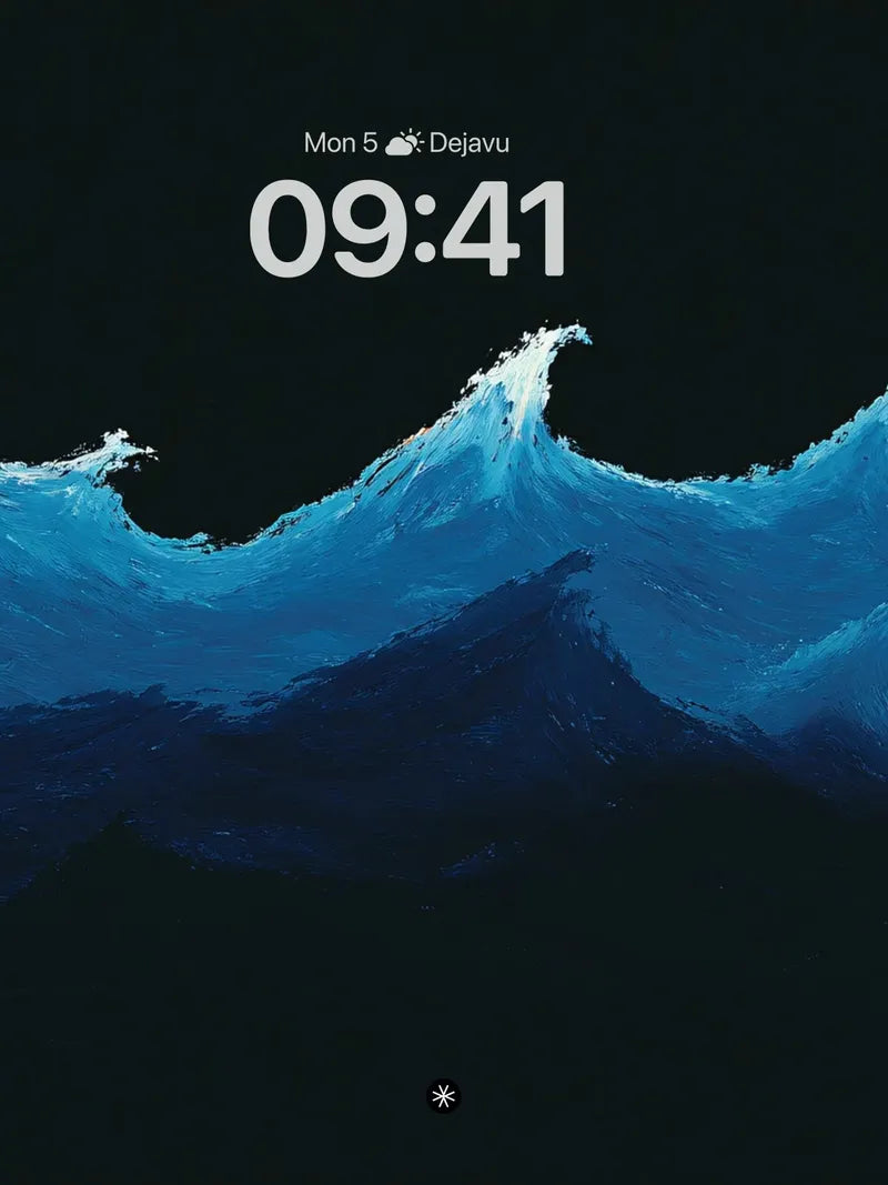 Midnight Ocean Waves Wallpaper