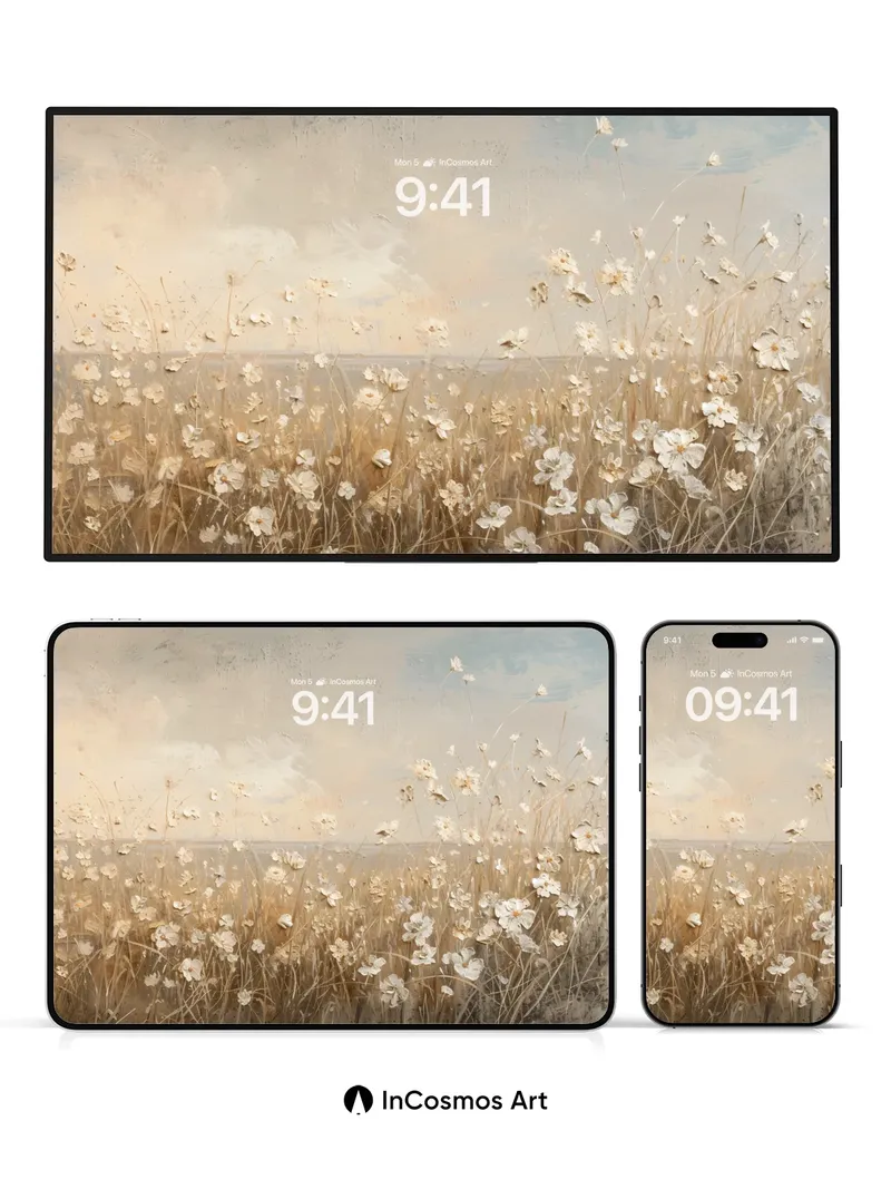 Whispering Bloom Wallpaper with Ethereal Light