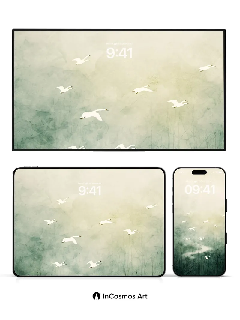 Mist Flight Background in Soft Haze