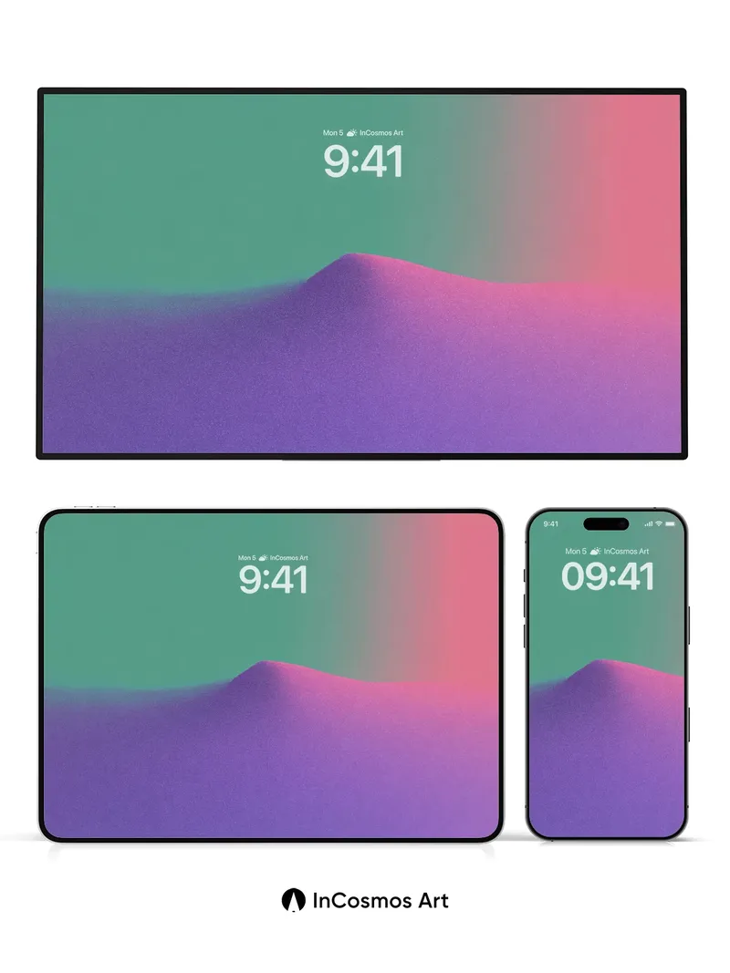 Luminous Dune Wallpaper with Ethereal Gradient