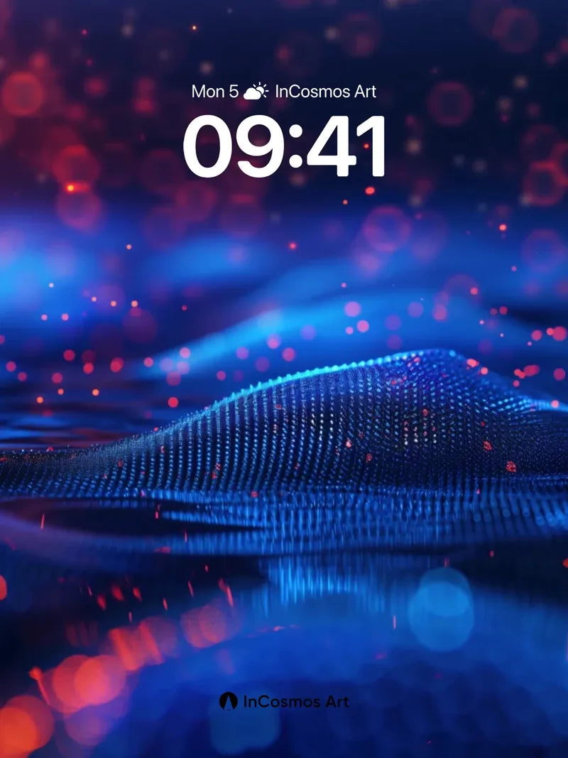 Neon Pulse Wallpaper with Living Waves