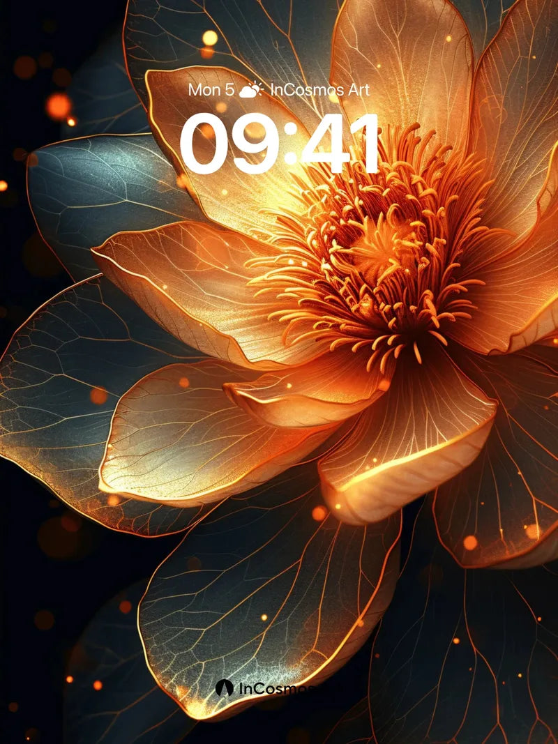 Luminous Petal Wallpaper with Ethereal Veins