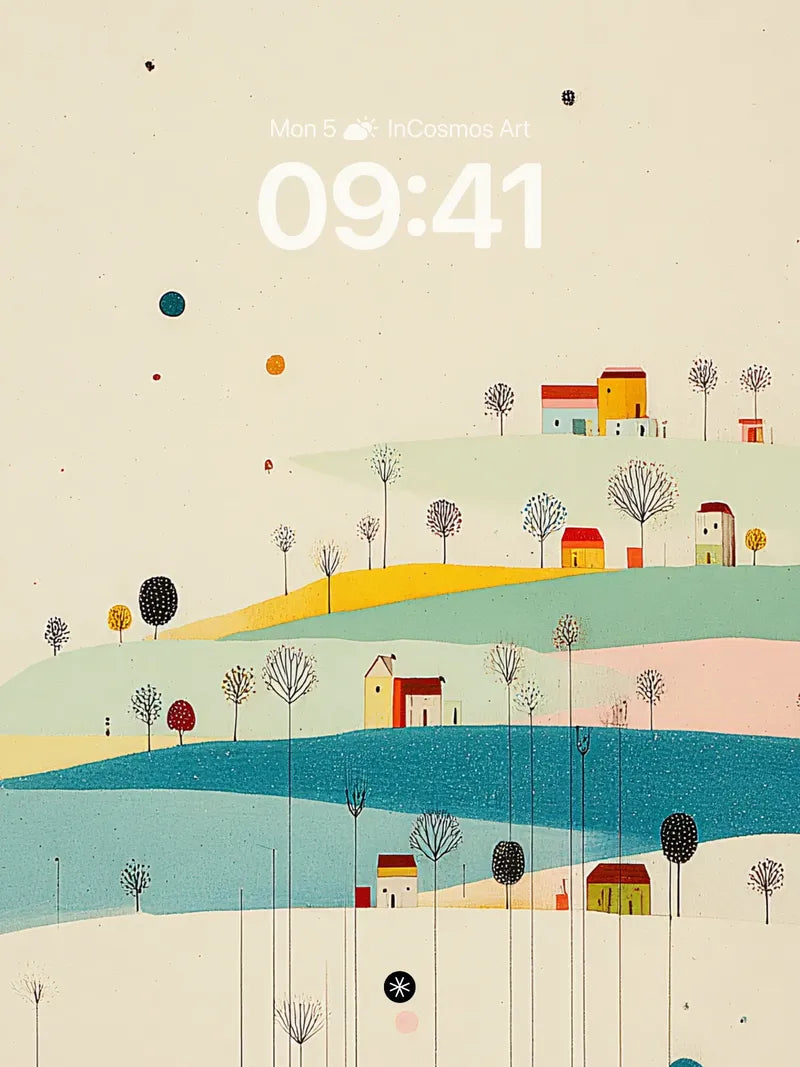 Abstract Landscape Wallpaper 4K for iPhone Lock Screen — digital wallpaper for iPhone, iPad and Mac