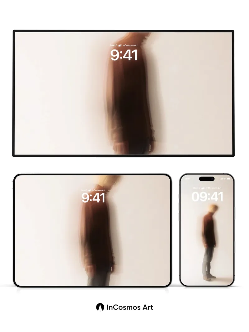 Blurred Silhouette Wallpaper with Ghostly Presence