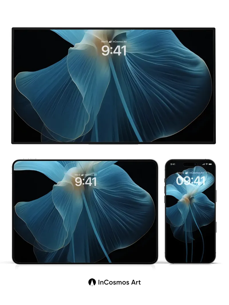 Luminous Bloom Wallpaper with Ethereal Veins