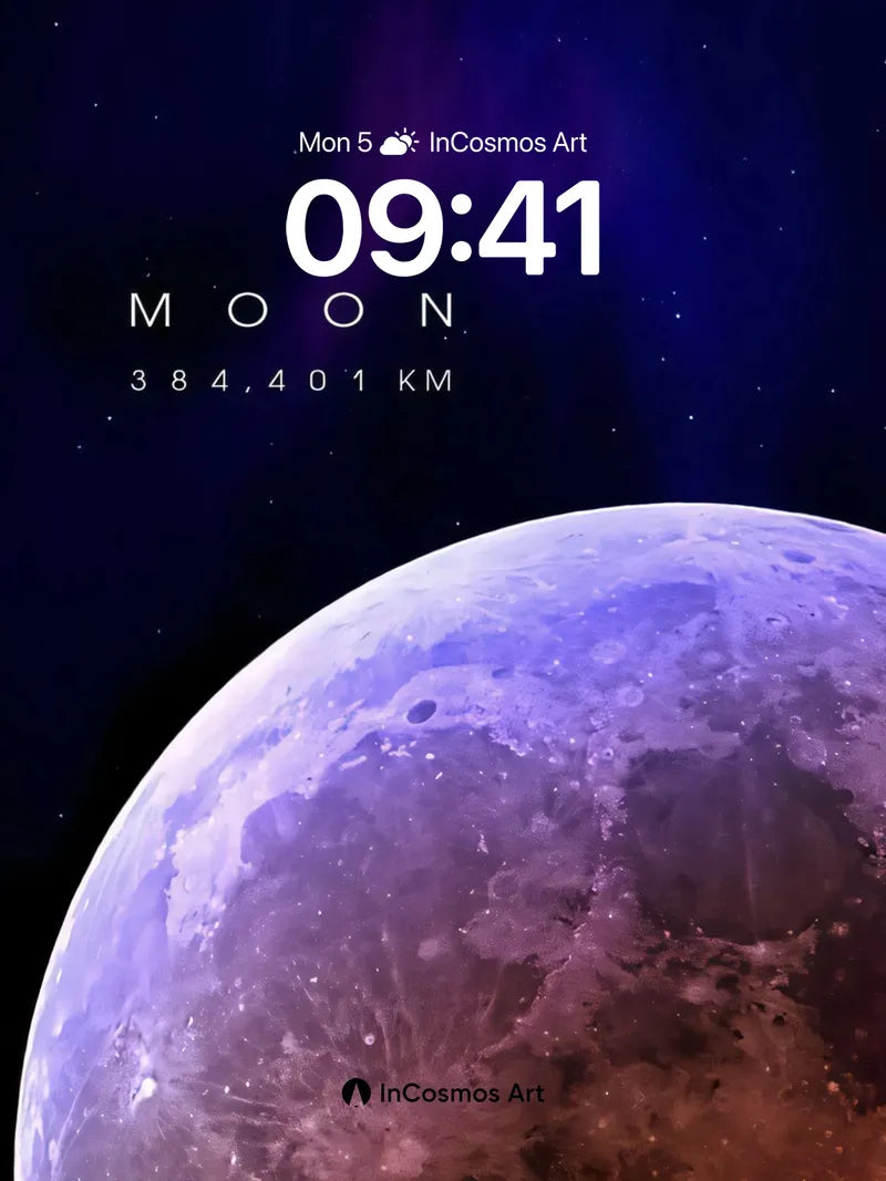 Lunar Hush Wallpaper with Cosmic Distance