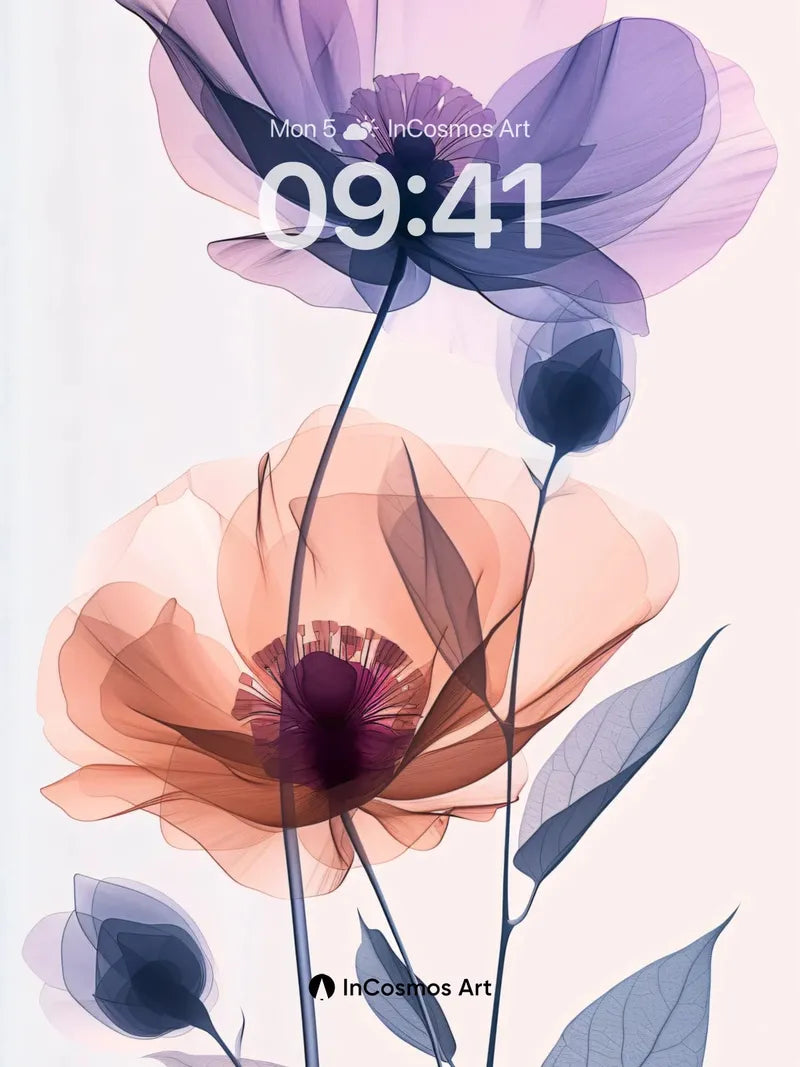 Luminous Bloom Wallpaper with Ethereal Petals