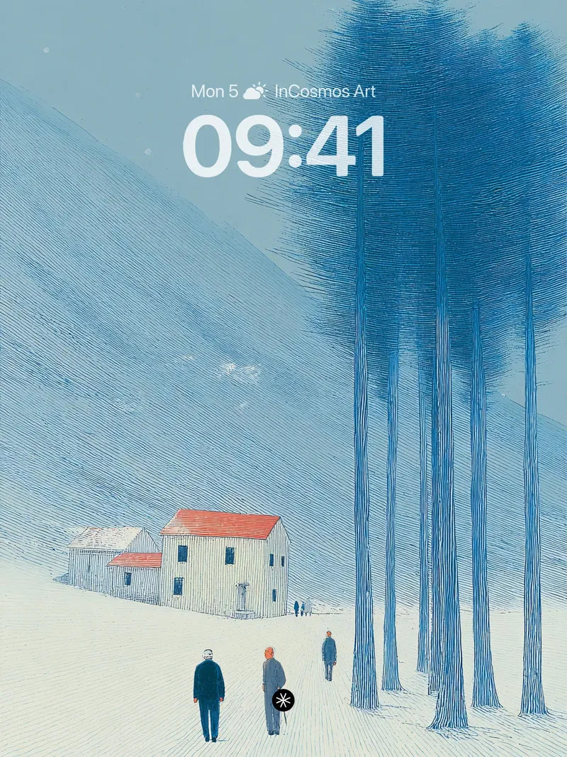 Serene Winter Landscape Background wallpaper for iPhone, iPad & Mac