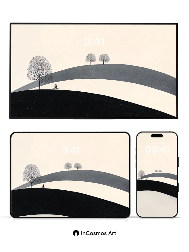 Silent Ridge Wallpaper with Whispering Trees