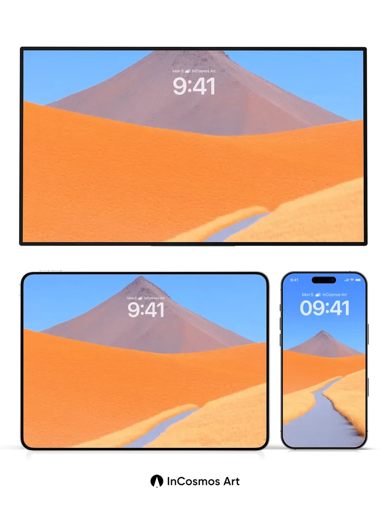 Serenity Dune Wallpaper with River of Sky