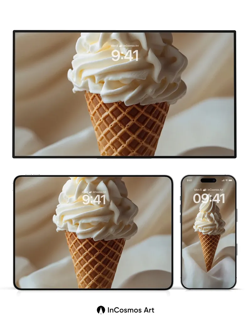 Creamy Stillness Wallpaper with Waffle Texture