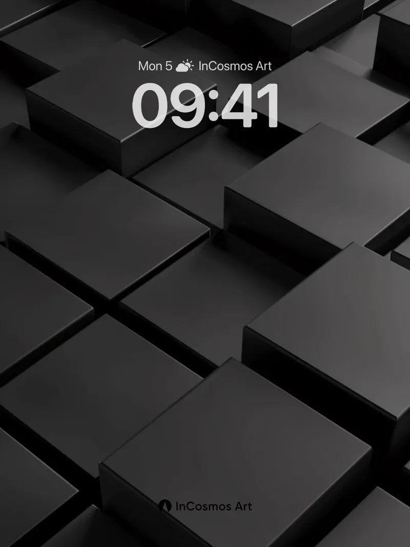 Shadow Grid Wallpaper with Floating Depth