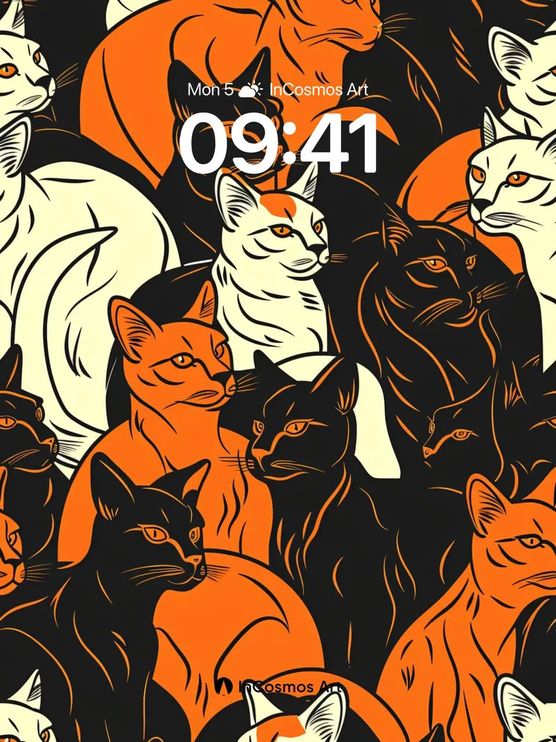 Feline Mirage Wallpaper with Hidden Eyes