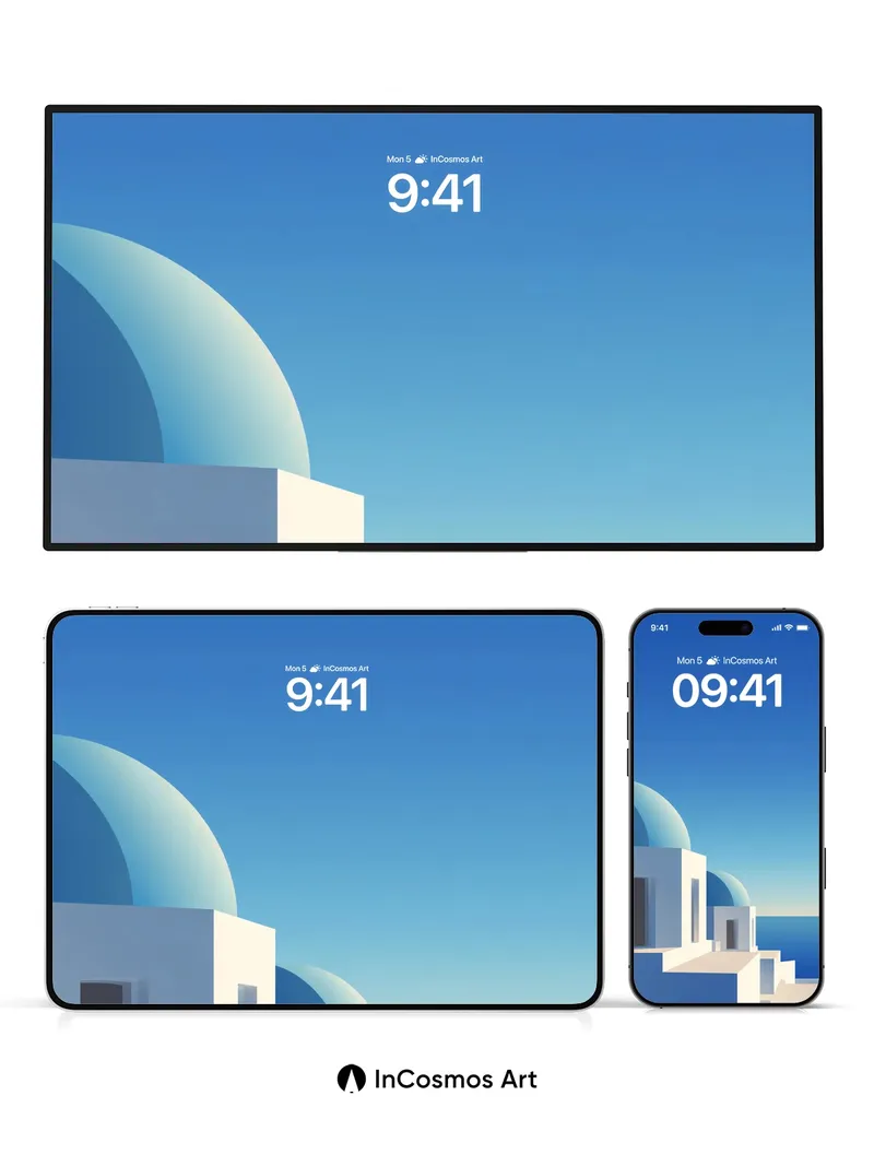 Calm Dome Wallpaper with Aegean Light