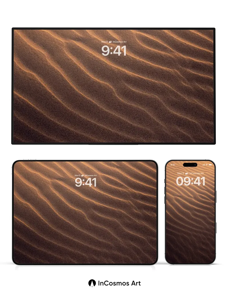 Golden Hush Wallpaper with Sand Ripples