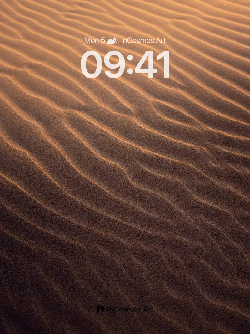 Golden Hush Wallpaper with Sand Ripples
