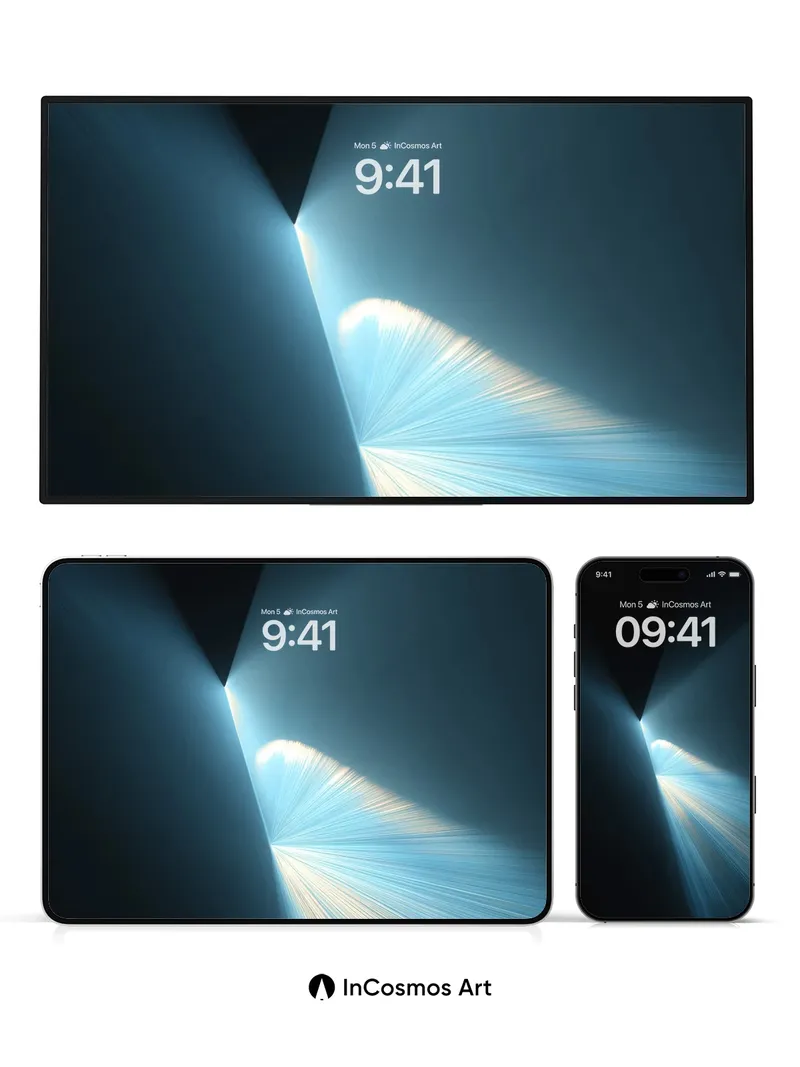 Futuristic Light Beam Wallpaper with Deep Shadows