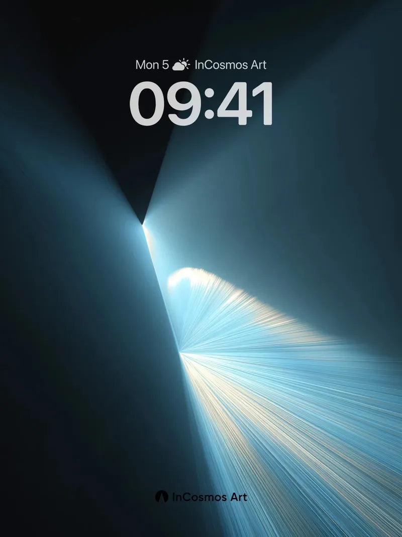 Futuristic Light Beam Wallpaper with Deep Shadows