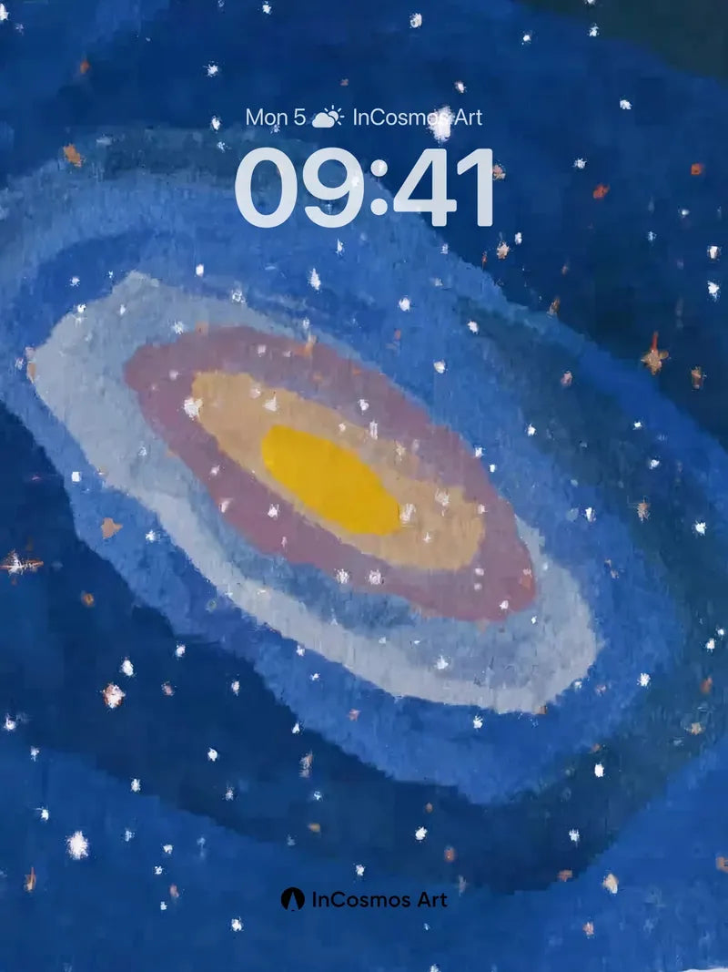Deep Blue Galaxy Wallpaper with Starry Haze wallpaper for iPhone, iPad & Mac