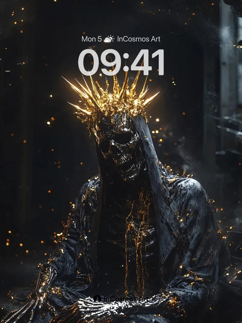 Obsidian Throne Wallpaper with Golden Ash