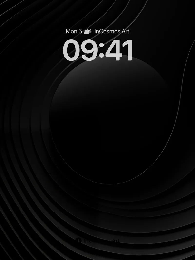 Void Spiral Wallpaper with Shadowed Depth