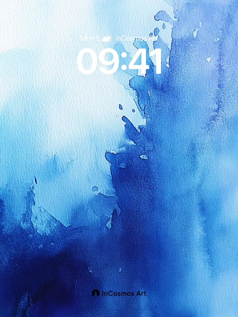 Cerulean Veil Wallpaper with Whispering Edges