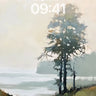 Whispering Pines Wallpaper with Coastal Hush wallpaper for iPhone, iPad & Mac