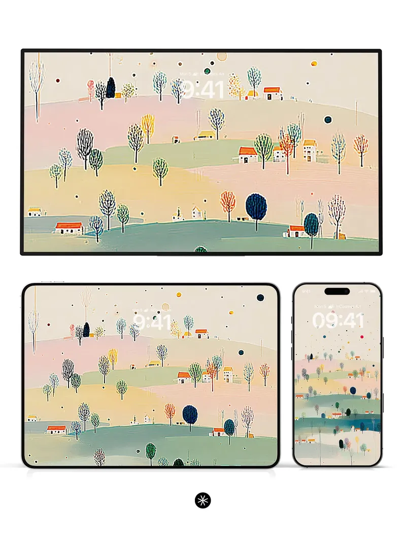Abstract Landscape Wallpaper 4K for iPhone Lock Screen