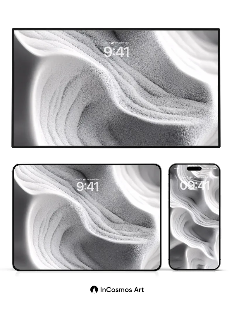 Sculpted Light Wallpaper with Breathable Curves